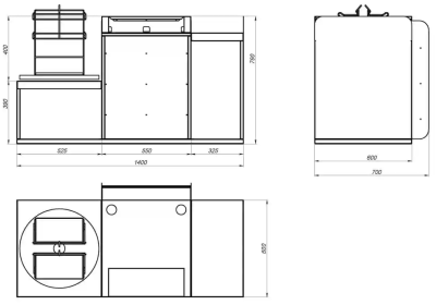 Экспресс касса KIFATO 1400 мм